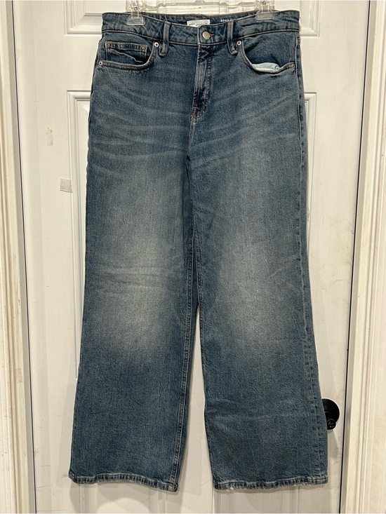 Good American Pants - Good American Good Ease Relaxed Wide Leg Jeans Mid Rise Medium Wash Petite 6/28